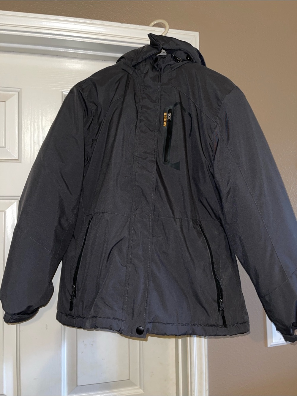 SKIEER Men's Black/Grey Waterproof Jacket